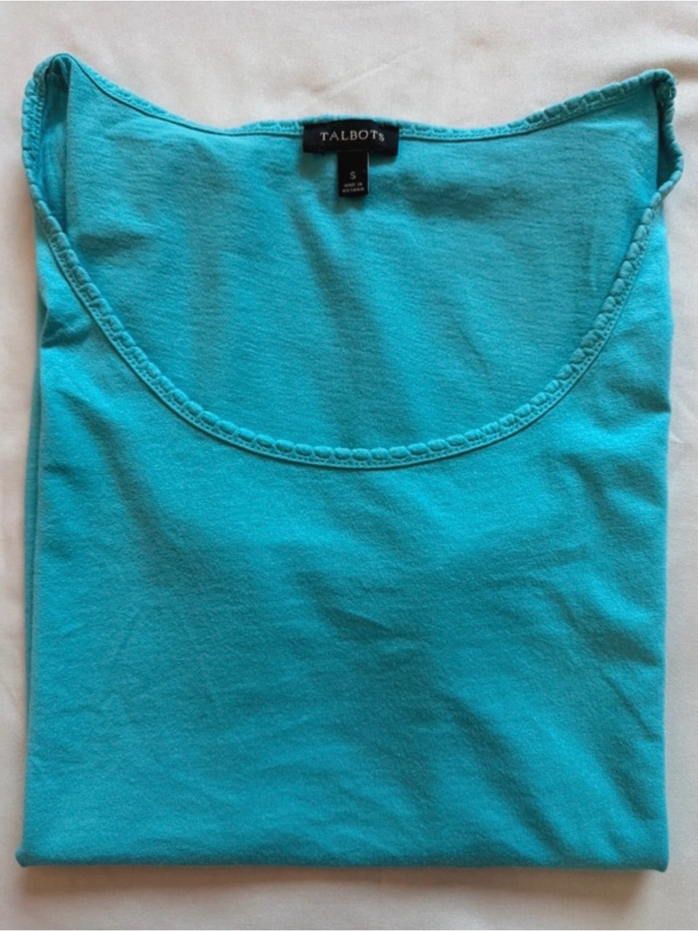 Talbots Turquoise Modal Scoop Neck Tank Top Small NWOT